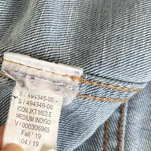 Gap Blue Denim Icon Jean Jacket Approx Large - Picture 9 of 9